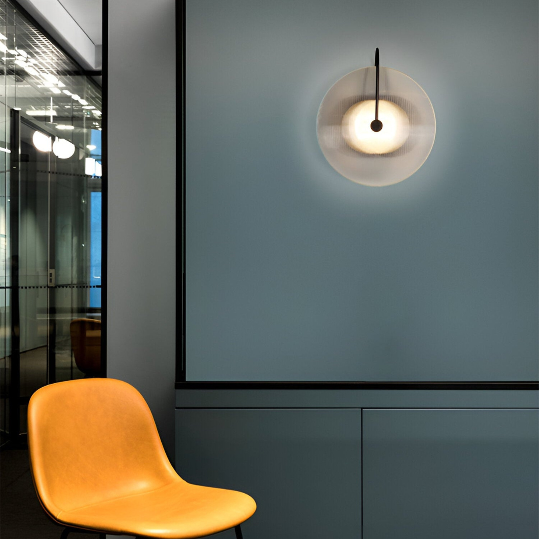 Valora | Okrągła szklana lampa ścienna