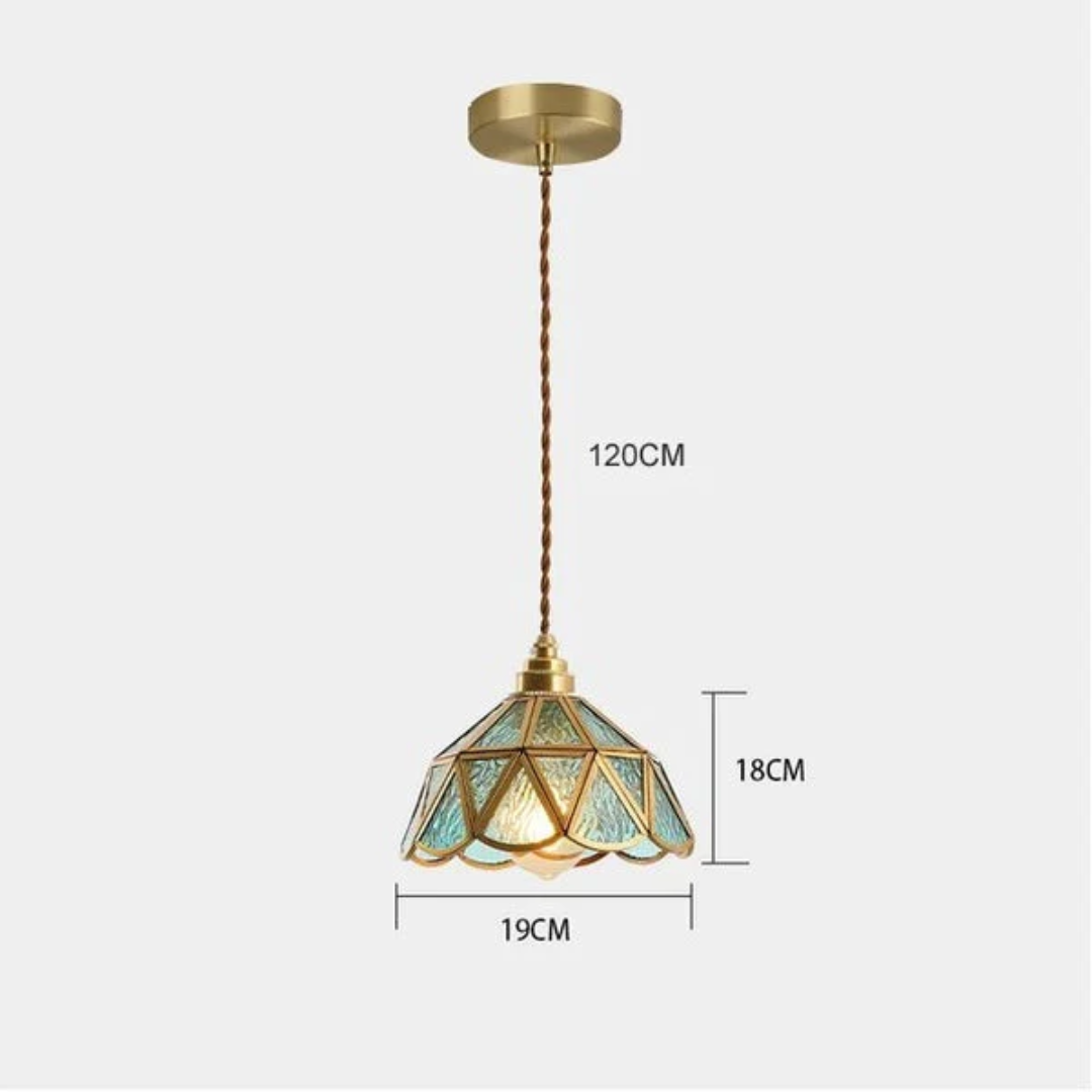 Lunavera | Vintage szklana lampa wisząca w kształcie kwiatu