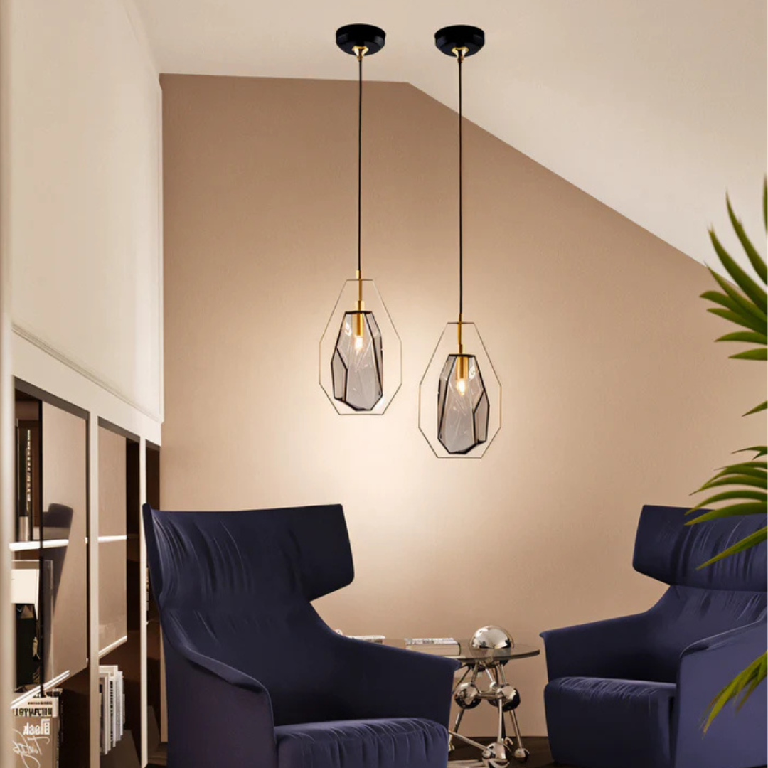 Elaris | Geometryczna szklana lampa wisząca