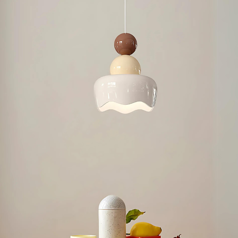 Luneya | Lampa wisząca w stylu retro z falistym wzorem