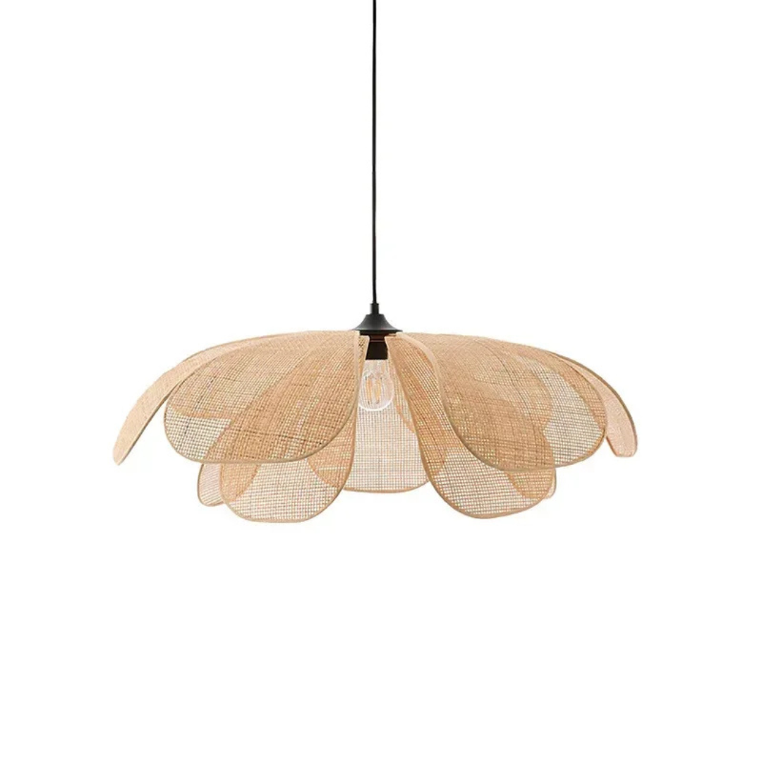 Serava | Lampa wisząca w kształcie kwiatu z rattanu