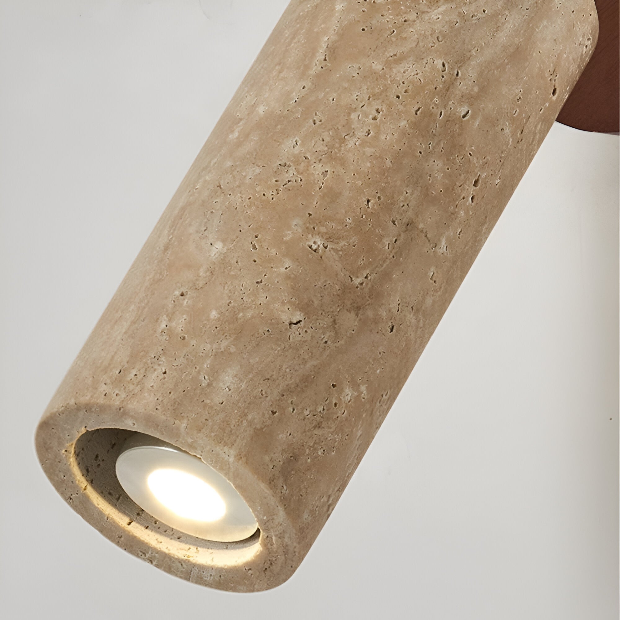 Trawertyn | Drewniana, regulowana lampa ścienna i sufitowa LED