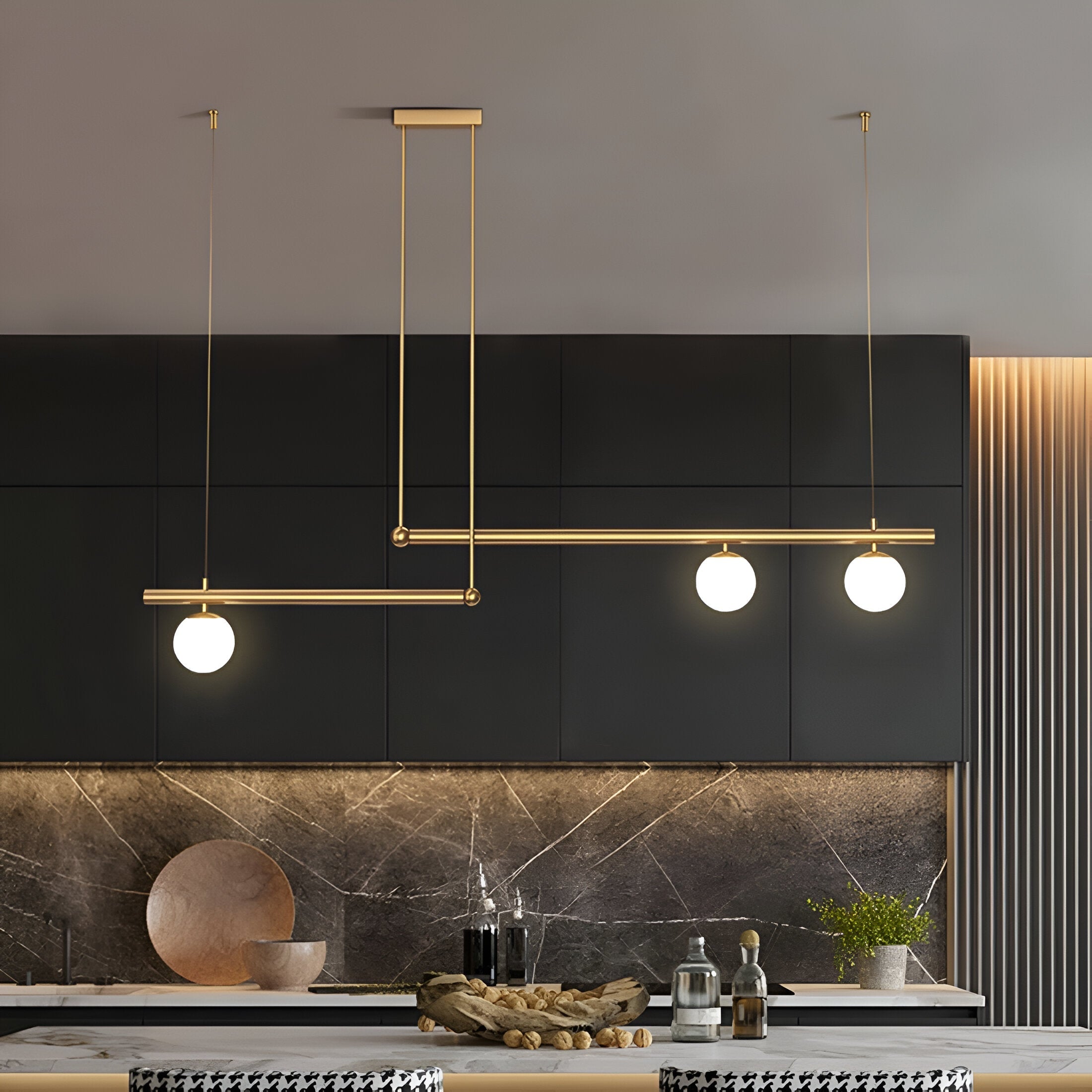 Lana | Nordic Linear Lampa wisząca do stołu jadalnego