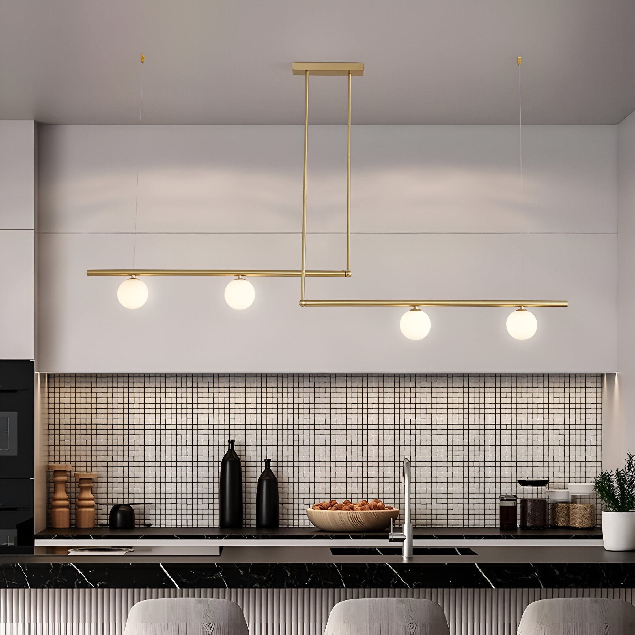 Lana | Nordic Linear Lampa wisząca do stołu jadalnego
