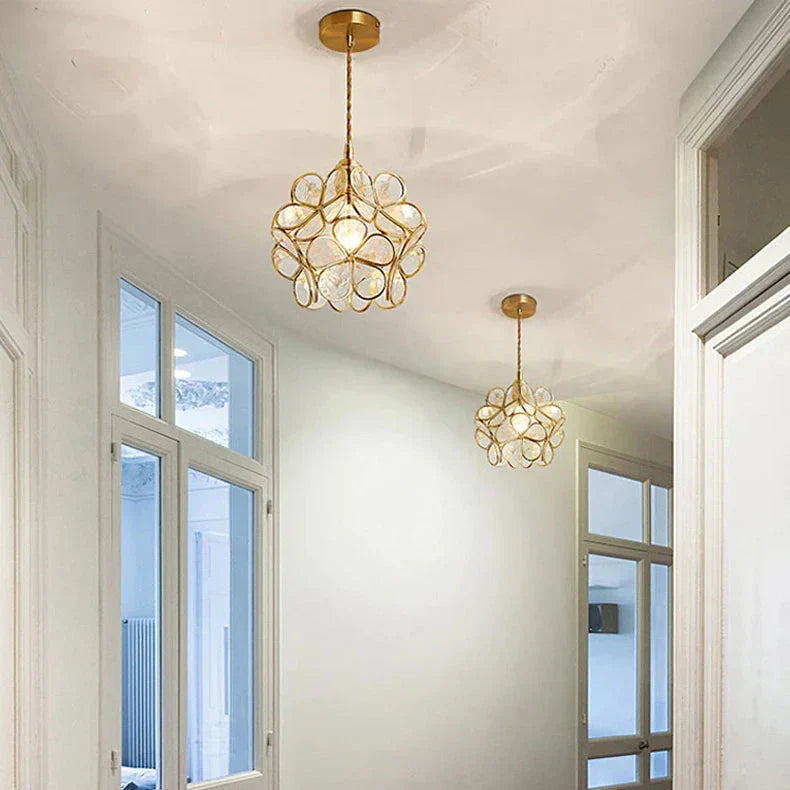 Kształt kwiatu | Szklana lampa wisząca LED