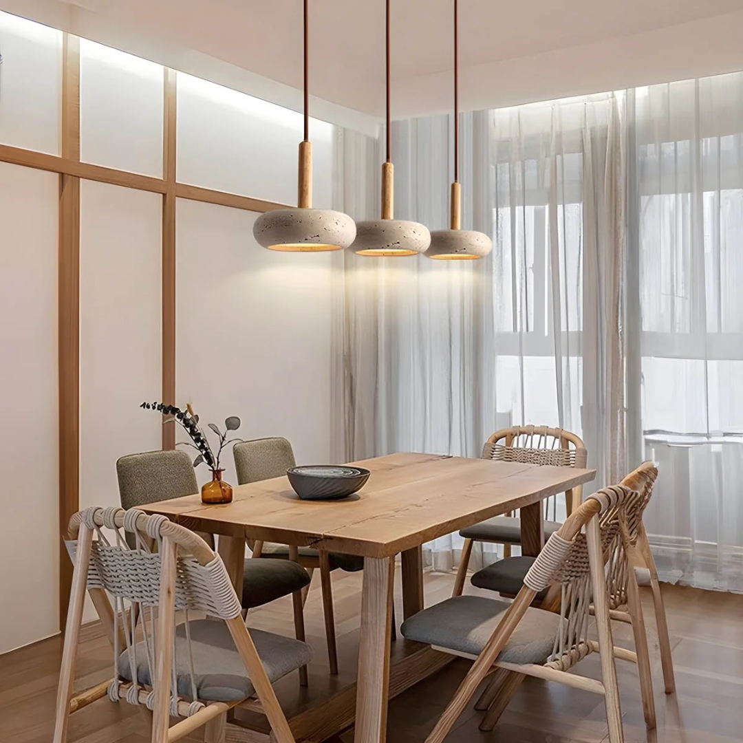 Ardena | Lampa wisząca z betonu i drewna
