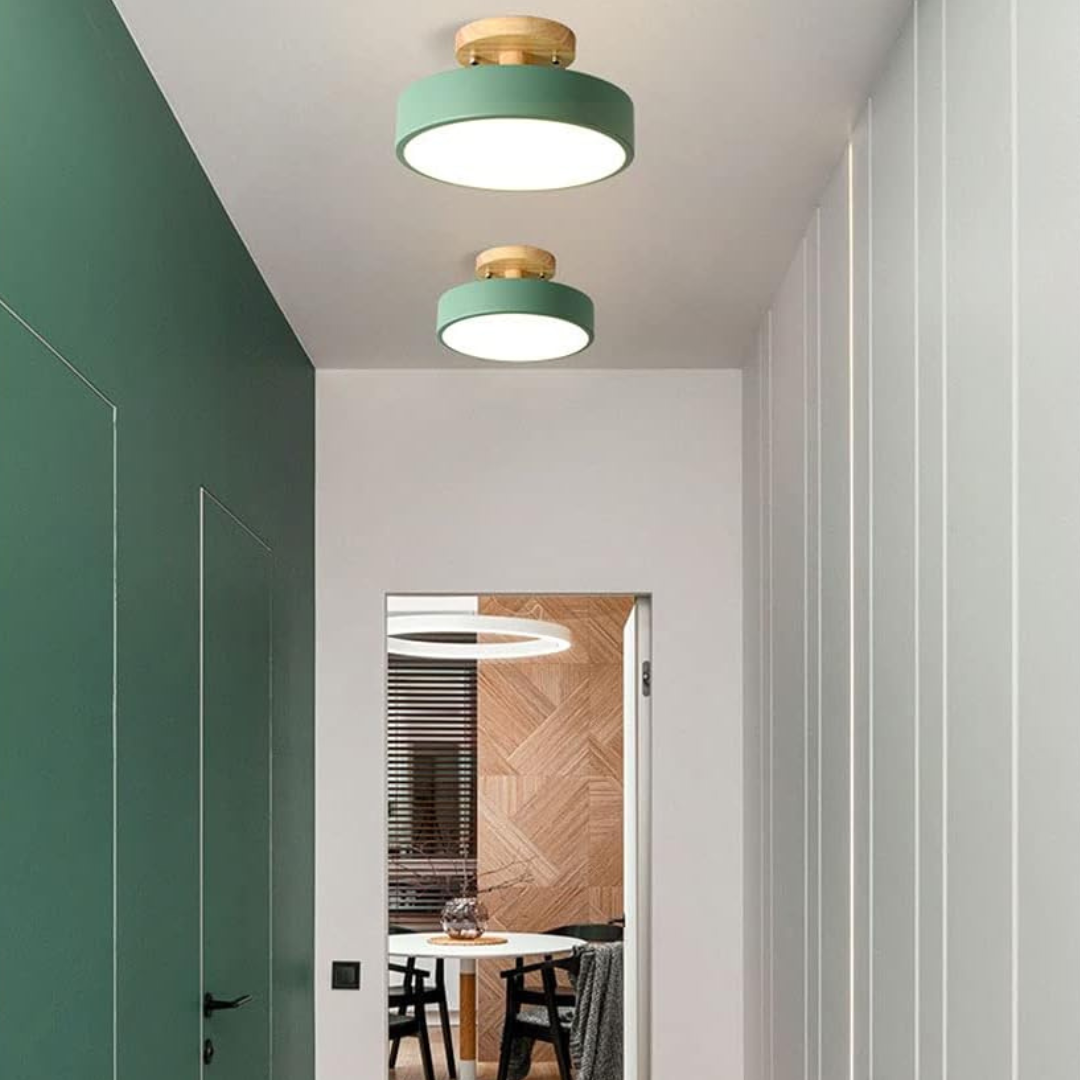 Nordis | Lampy sufitowe LED z drewnianą ramą