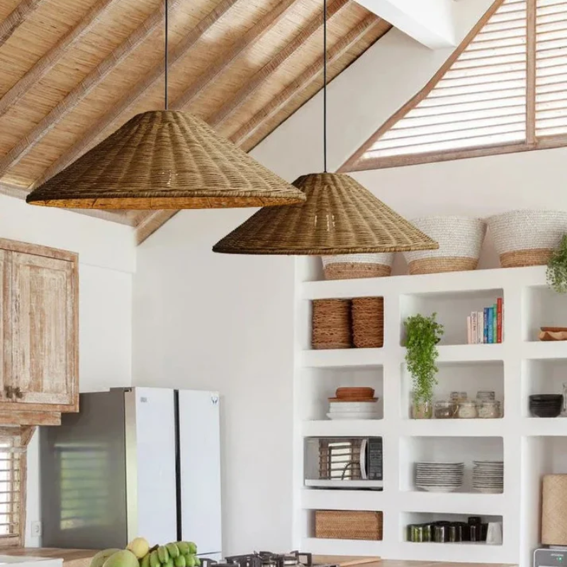 Ravena | Lampa wisząca w stylu rattanu