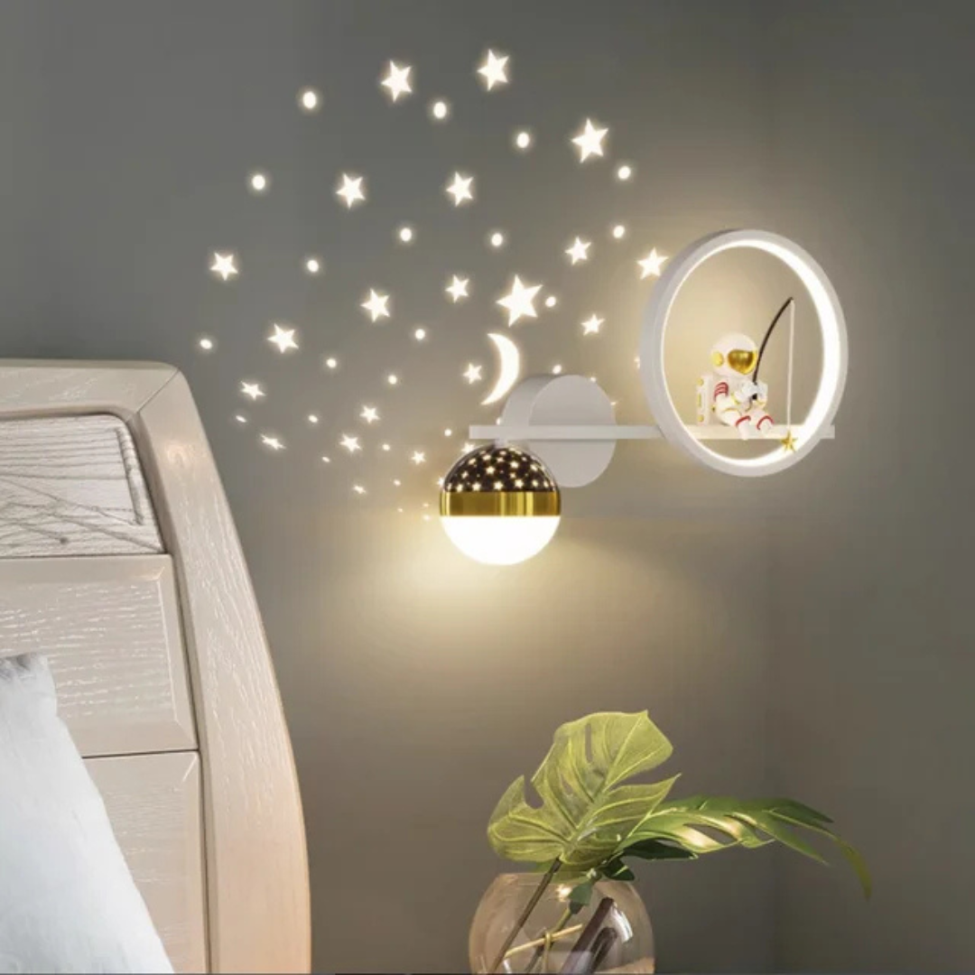Lampa ścienna LED | Lampka nocna astronauta do wnętrz