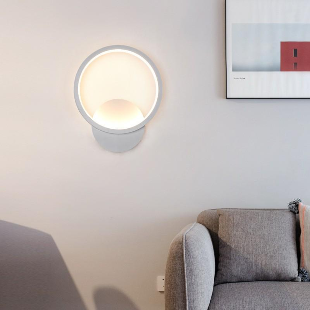 Okrągła lampa ścienna LED do salonu