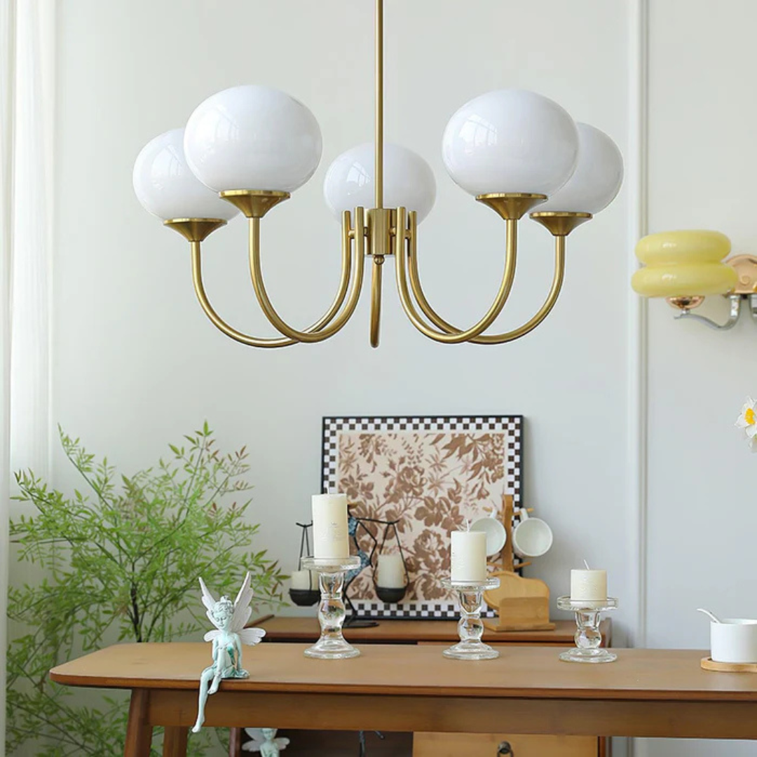 Aris | Designerska lampa wisząca z żyrandolem