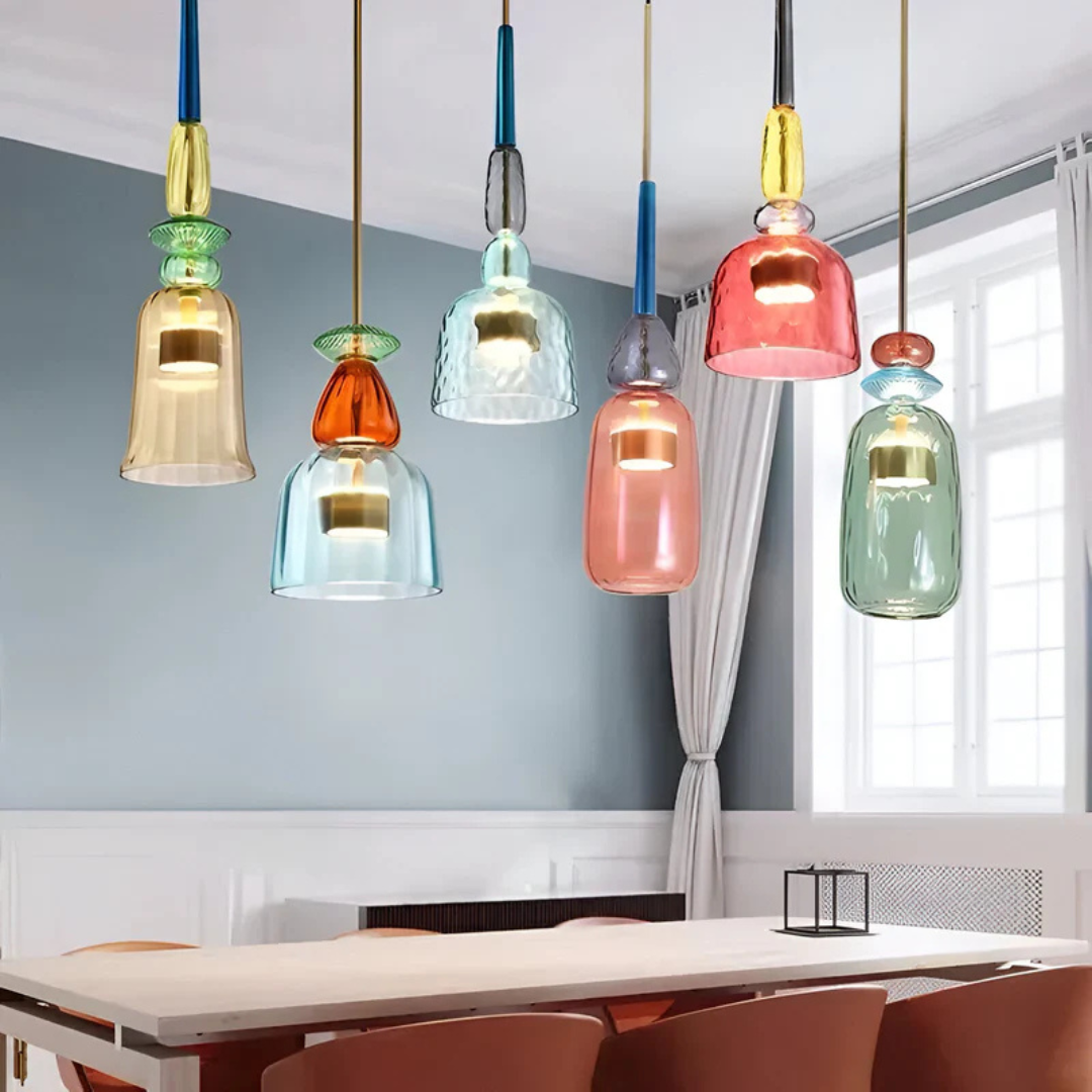 Vitrina | Kolorowa szklana lampa wisząca LED