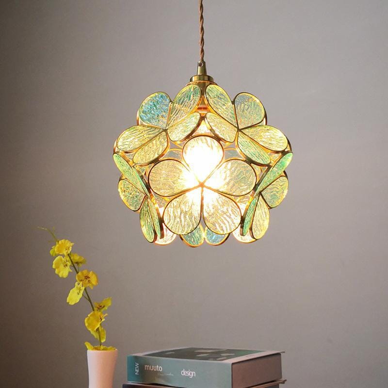 Kształt kwiatu | Szklana lampa wisząca LED