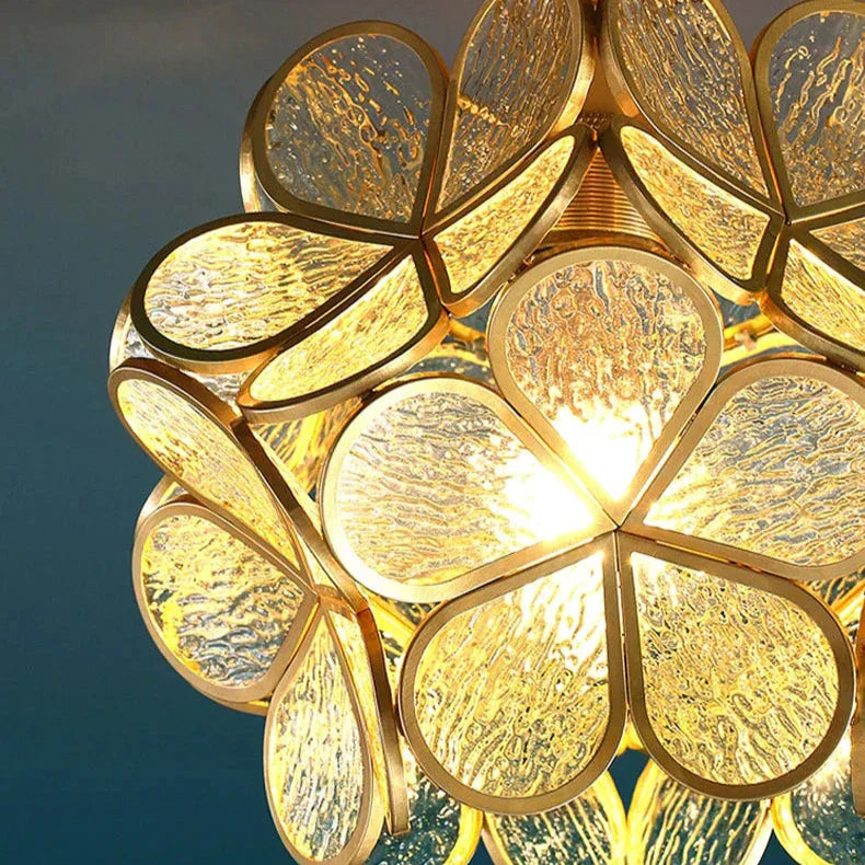 Kształt kwiatu | Szklana lampa wisząca LED