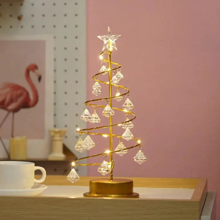 Crystava | Lampa ozdobna na choinkę z kryształkami LED