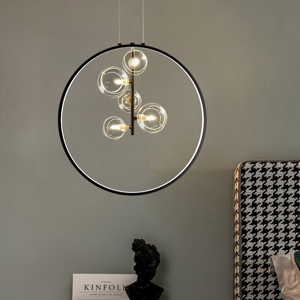 Oslo | Wisząca lampa sufitowa w kształcie szklanej kuli
