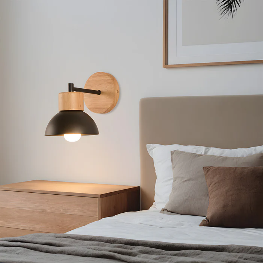 Nivara | Drewniana lampa ścienna