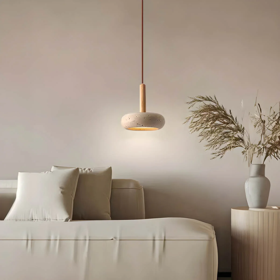 Ardena | Lampa wisząca z betonu i drewna
