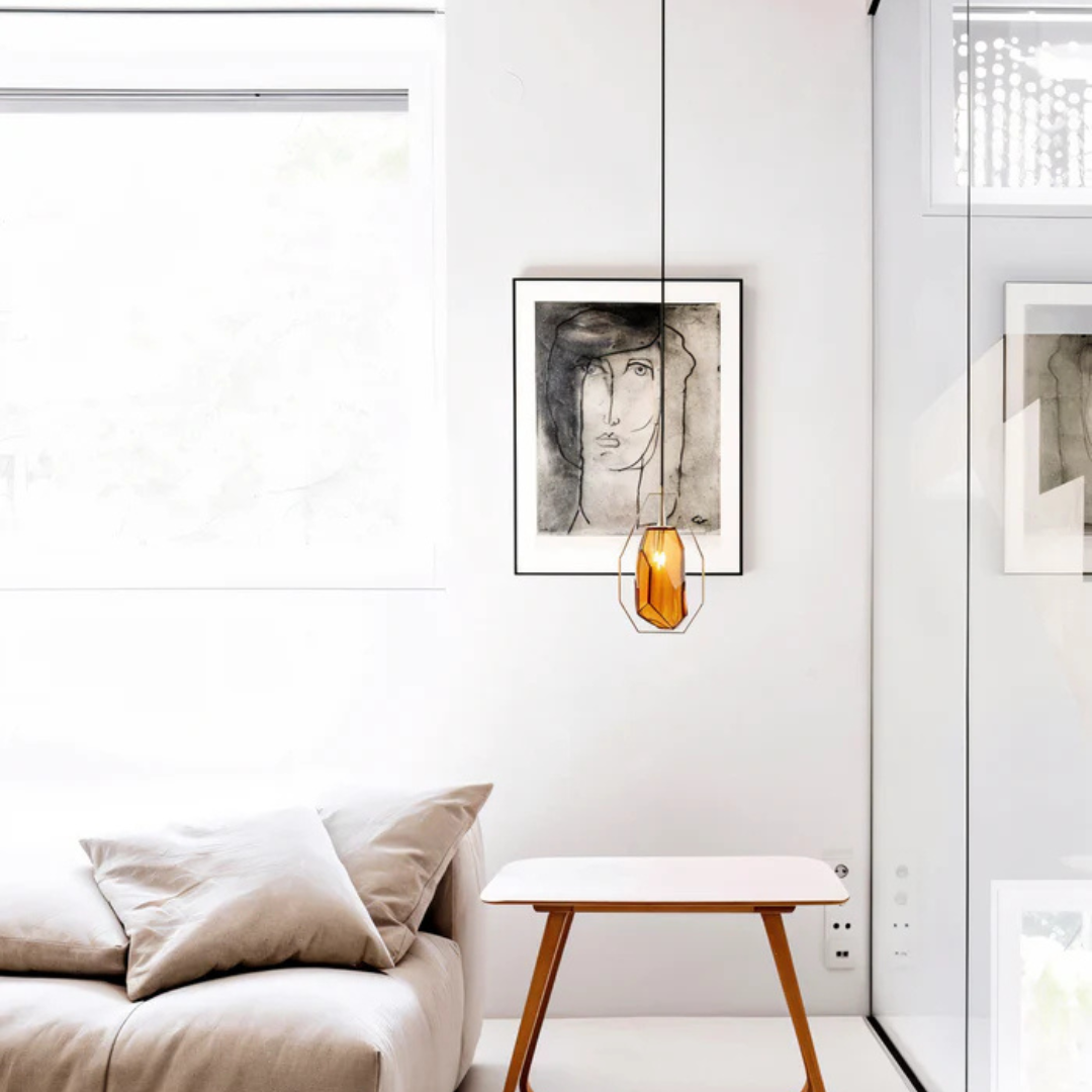 Elaris | Geometryczna szklana lampa wisząca