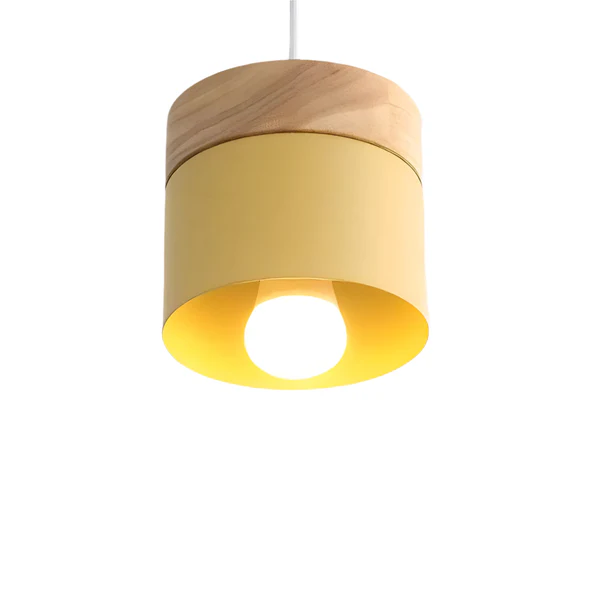 Skalvi | Skandynawska lampa wisząca z drewnianymi akcentami