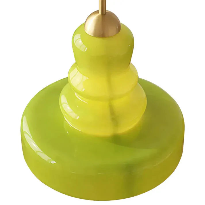 Orelia | retro szklana lampa wisząca o układzie piętrowym