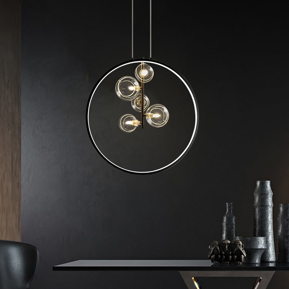 Oslo | Wisząca lampa sufitowa w kształcie szklanej kuli