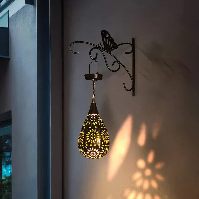 Lampa ogrodowa solarna kwiatowa | stylowe oświetlenie zewnętrzne