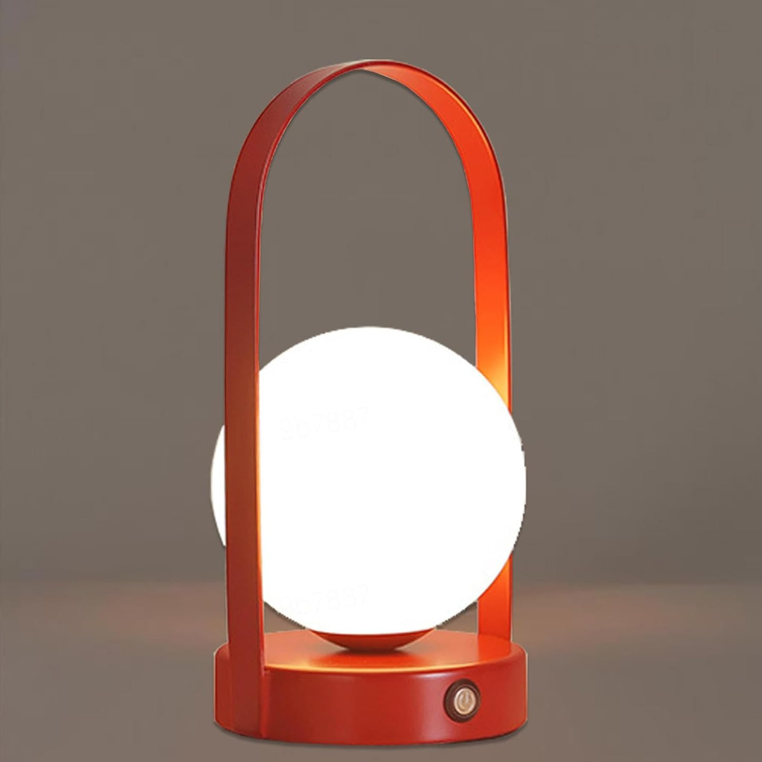 Solvia | Przenośna lampa stołowa z kulistym kloszem