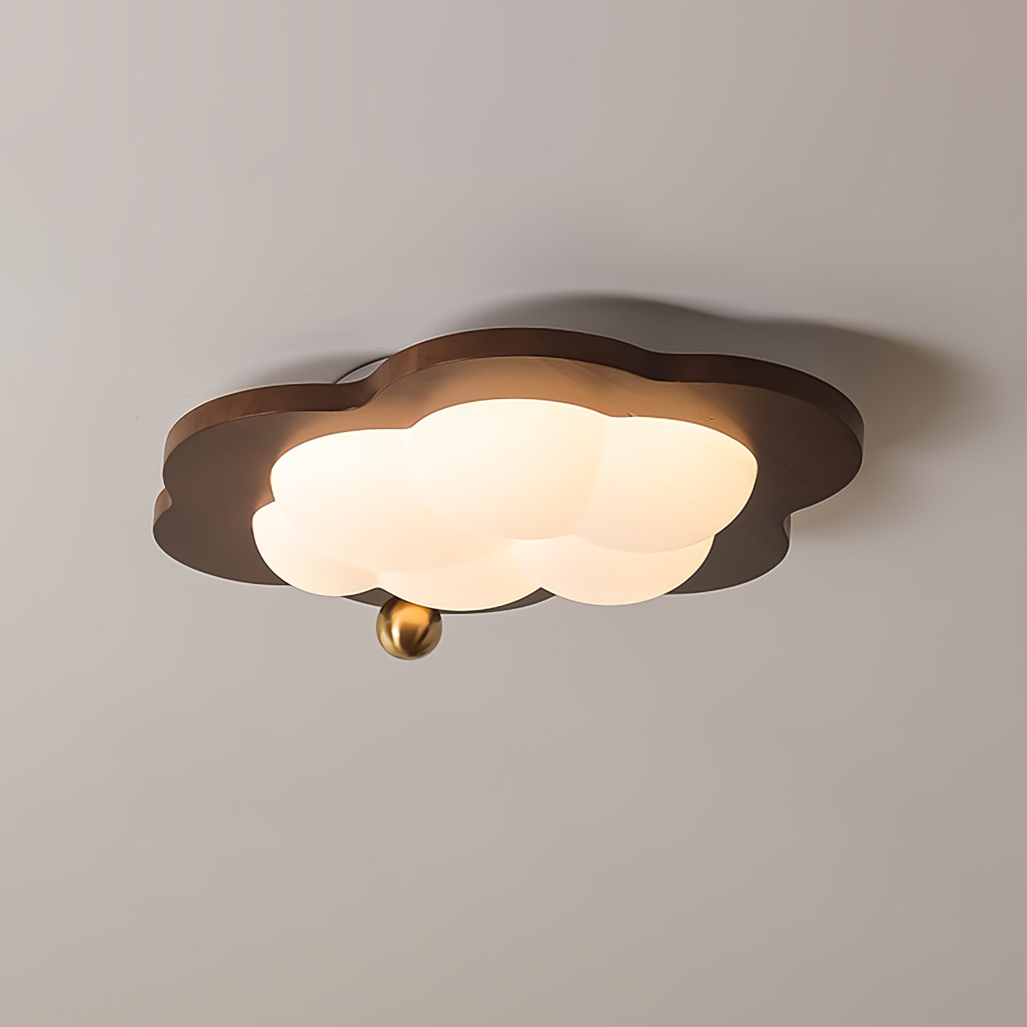Loft | Drewniana lampa sufitowa LED