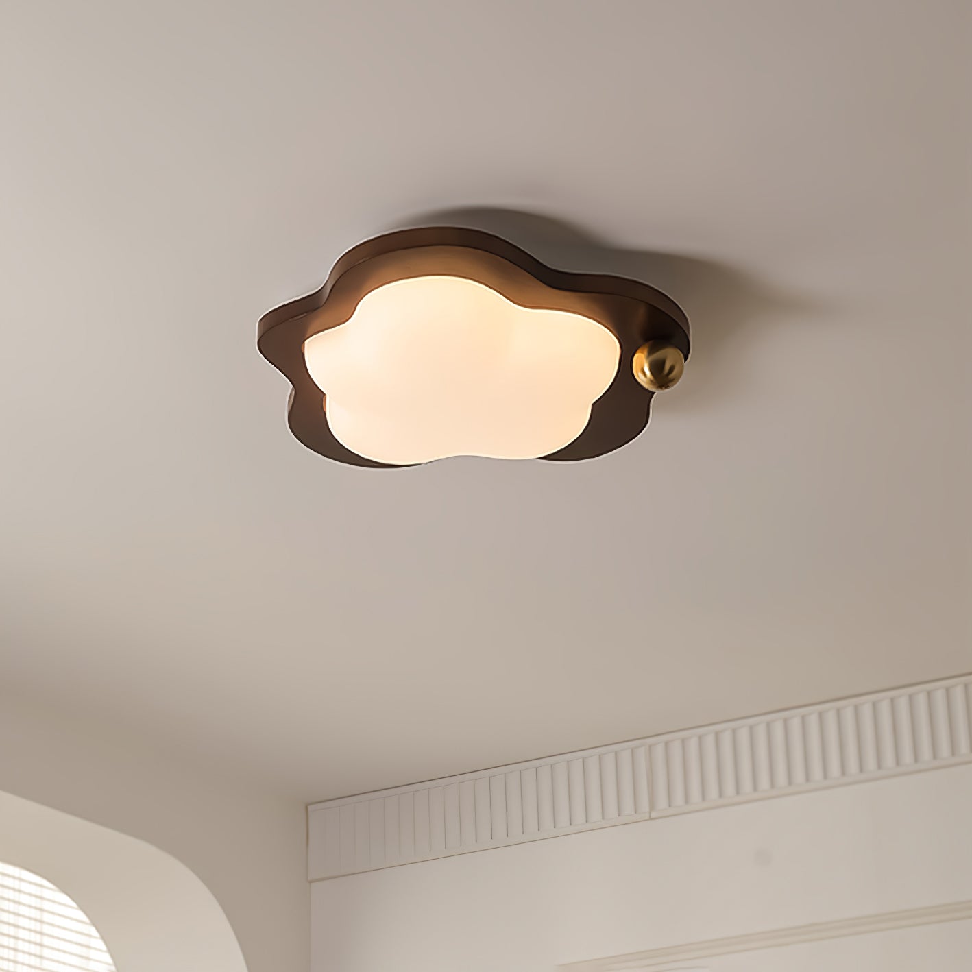 Loft | Drewniana lampa sufitowa LED