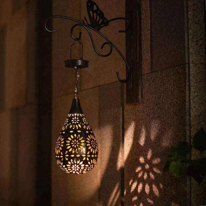 Lampa ogrodowa solarna kwiatowa | stylowe oświetlenie zewnętrzne
