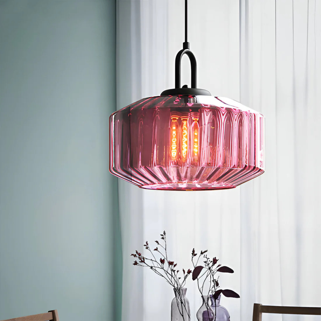 Aurelia | Lampa wisząca z karbowanym szkłem