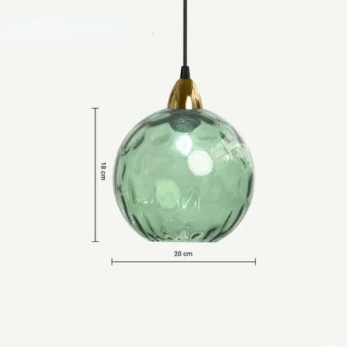 Szklana Lampa Wisząca w Kształcie Kuli | Oświetlenie Wnętrz