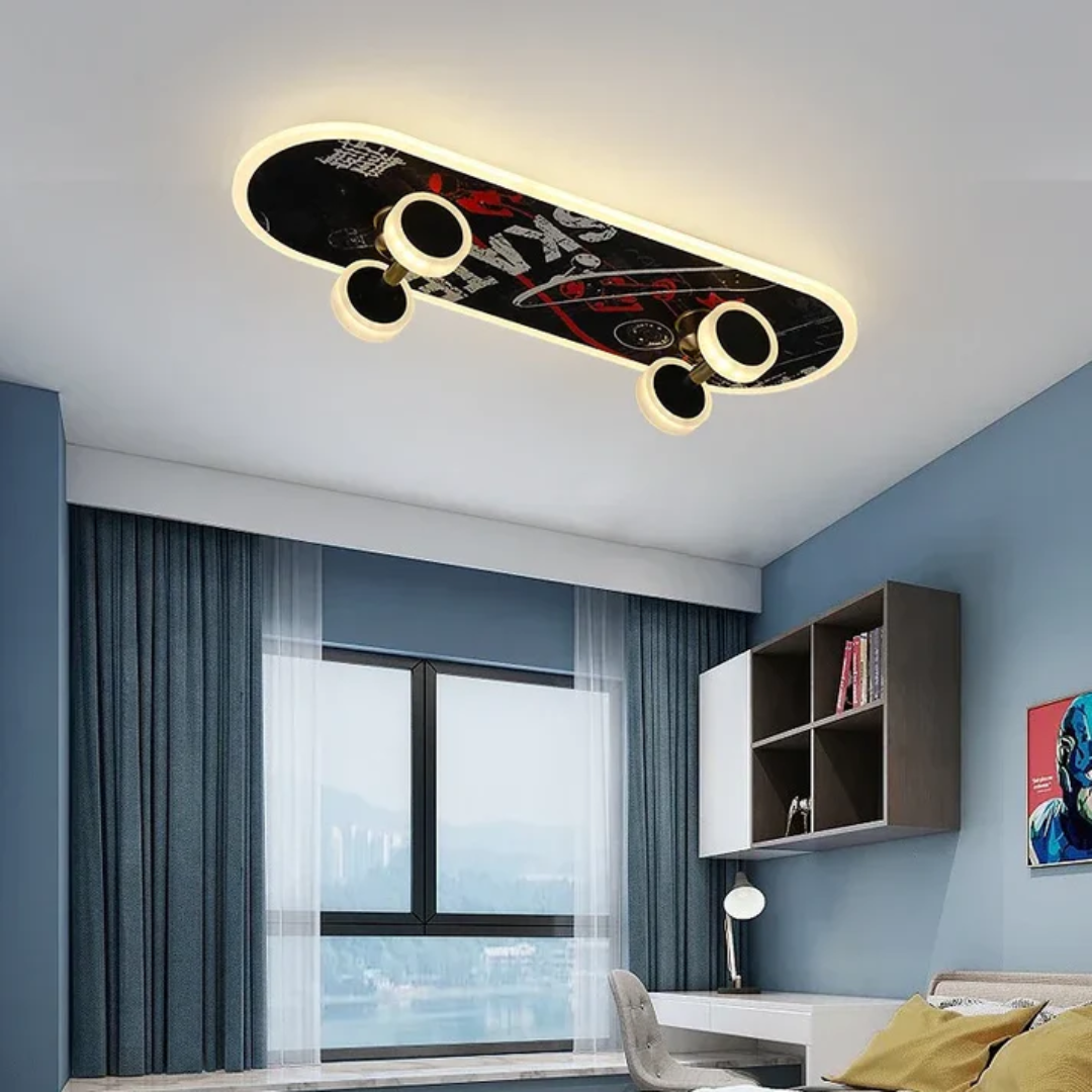 Lampa sufitowa LED | w stylu deskorolki