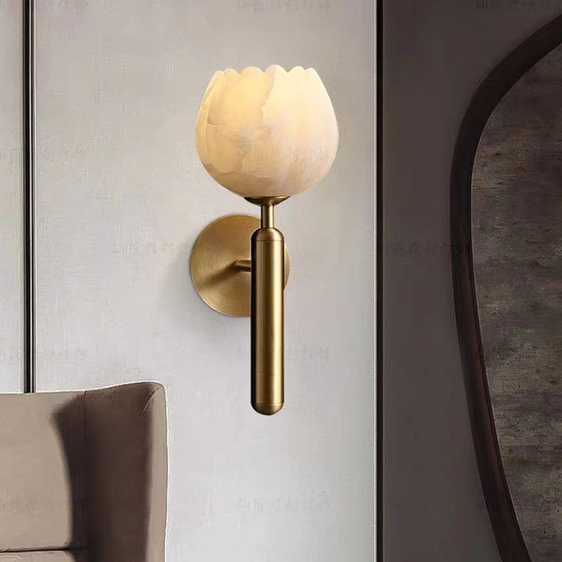 Florien | Kwiatowa lampa ścienna z szklanym kloszem