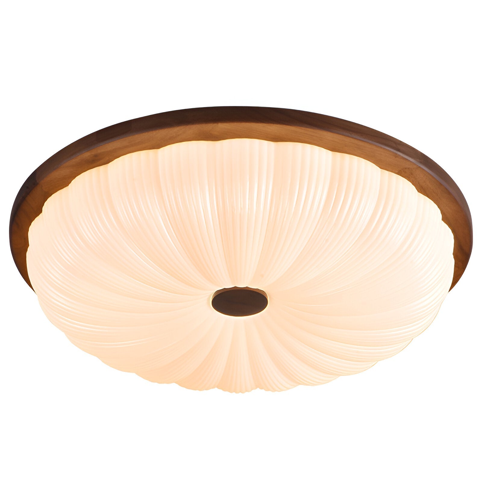 Vintage | Amerykańska drewniana lampa sufitowa