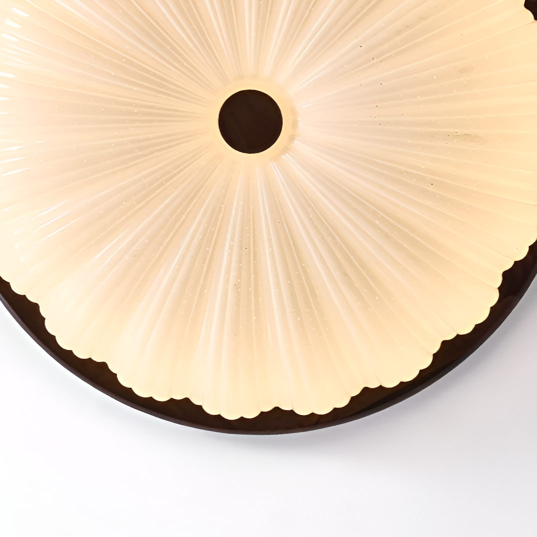 Vintage | Amerykańska drewniana lampa sufitowa