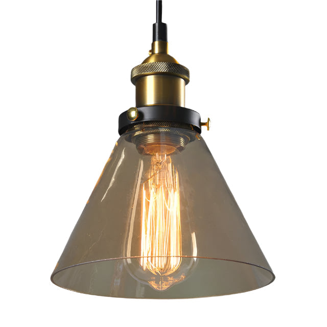 Vintora | Przemysłowa lampa wisząca z kloszem z przezroczystego szkła