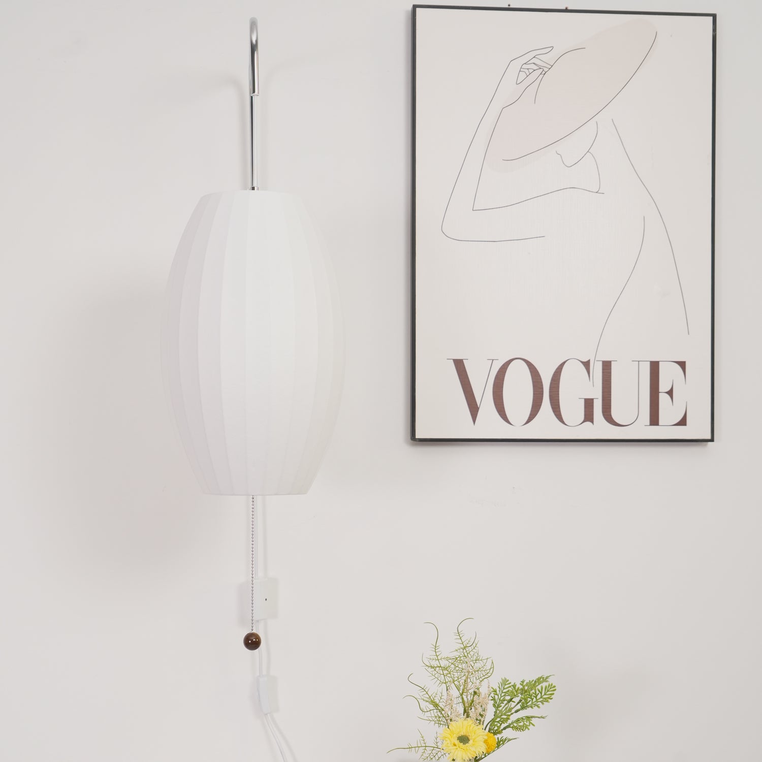 Eryvia | Owalna lampa ścienna z tkaniny