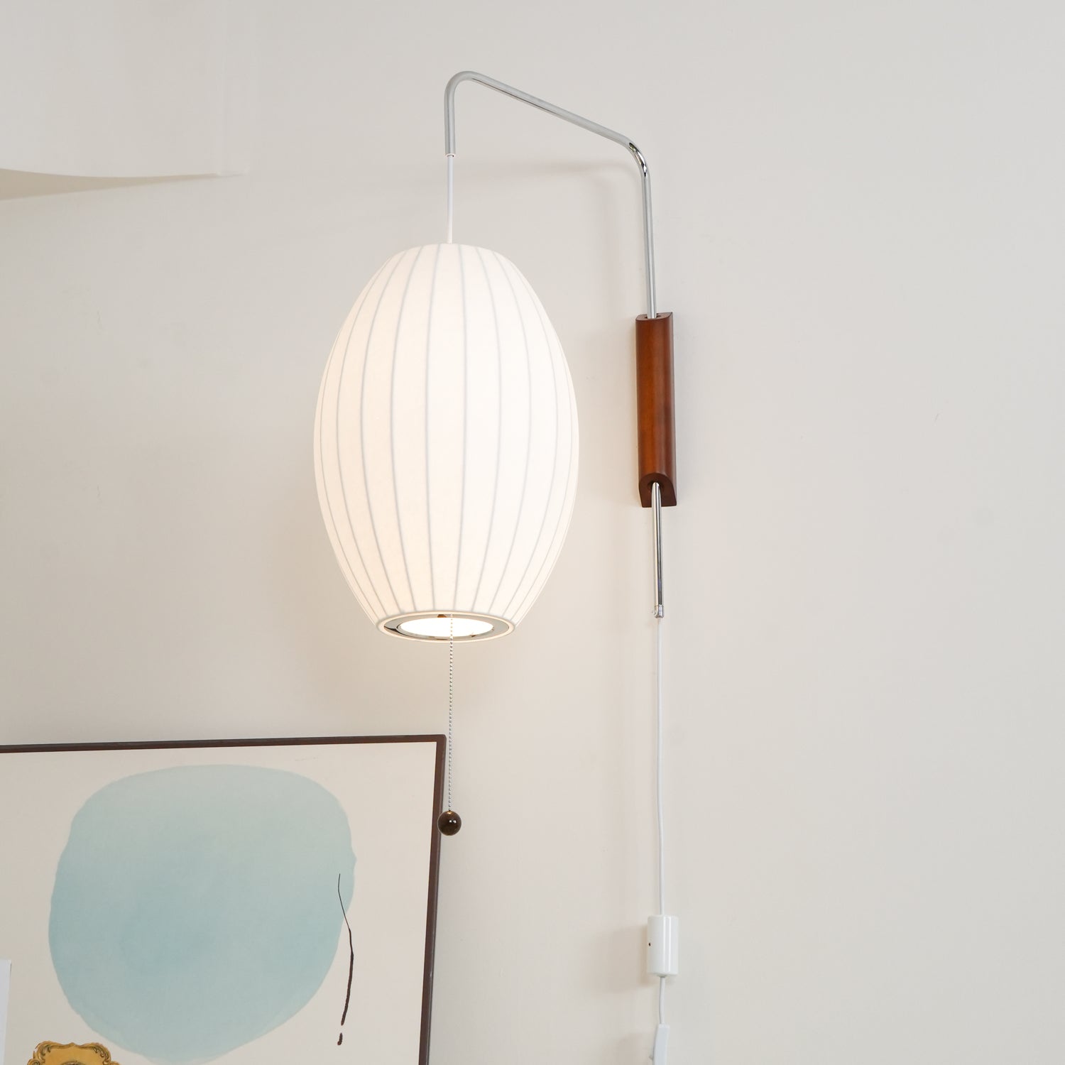 Eryvia | Owalna lampa ścienna z tkaniny