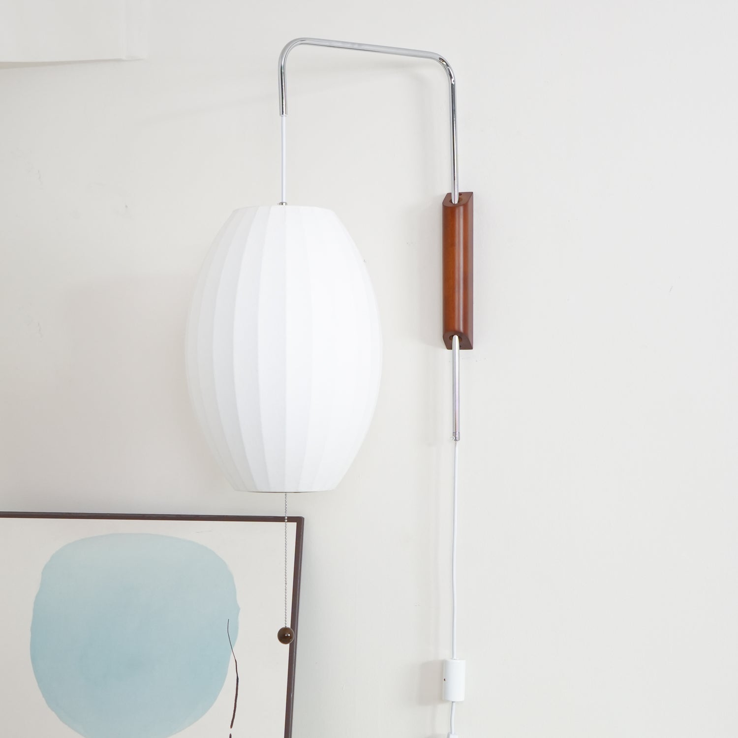 Eryvia | Owalna lampa ścienna z tkaniny