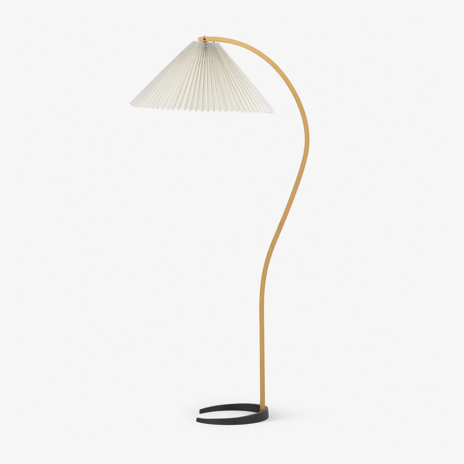 Clavina | Zakrzywiona drewniana lampa podłogowa