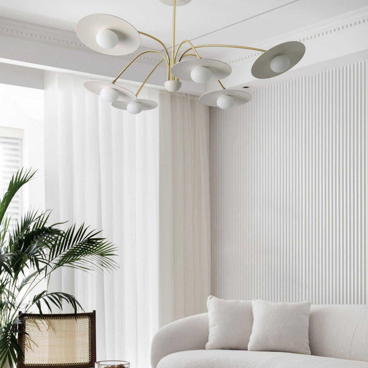 Elara | Żyrandol ze szkła i żelaza w stylu art déco
