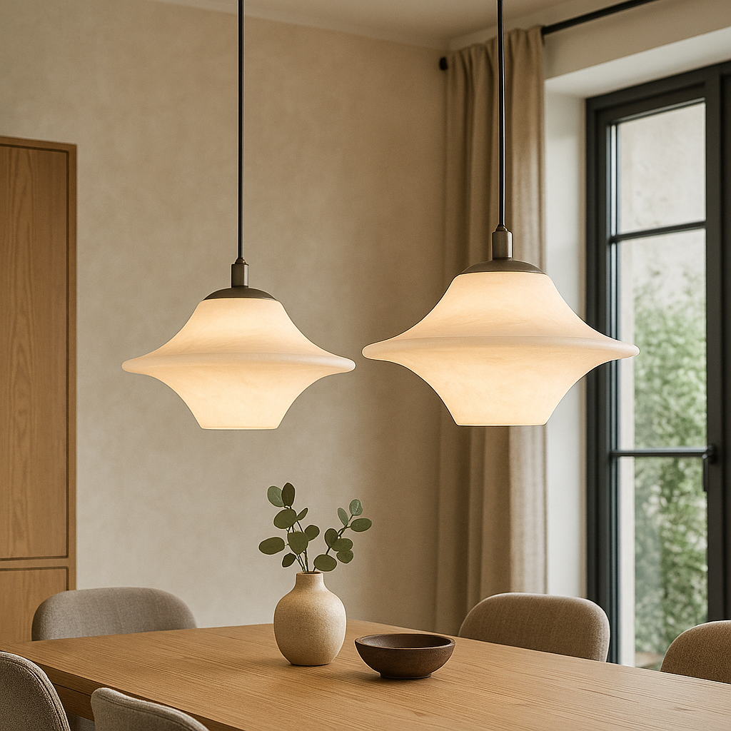 Orylis | Lampa wisząca z zakrzywionym szkłem