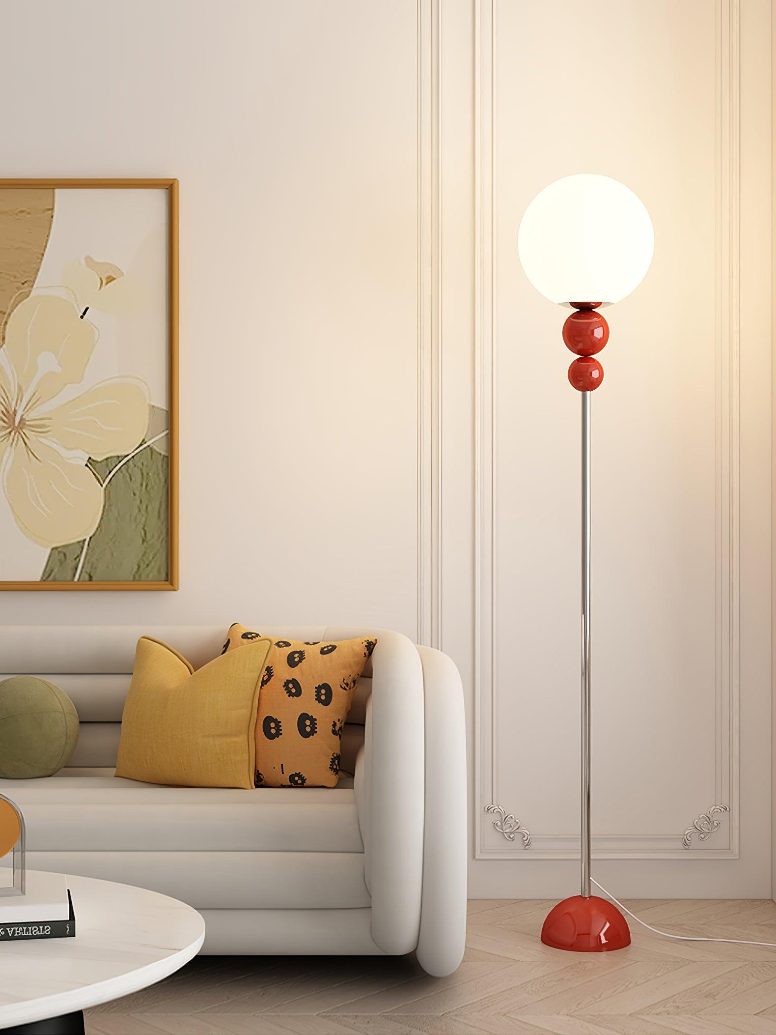Marbelle | Lampa podłogowa retro o kulistym kształcie