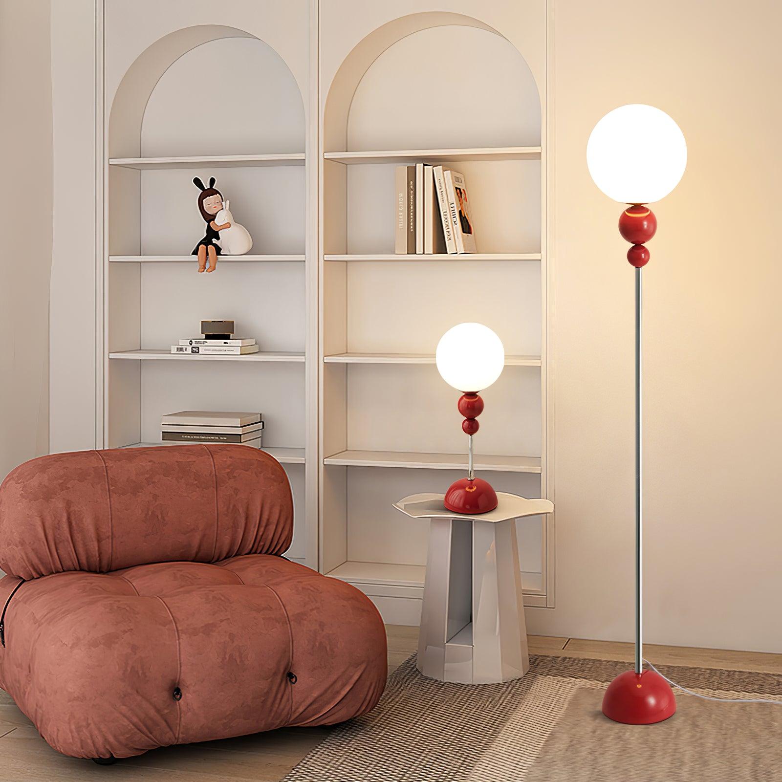 Marbelle | Lampa podłogowa retro o kulistym kształcie