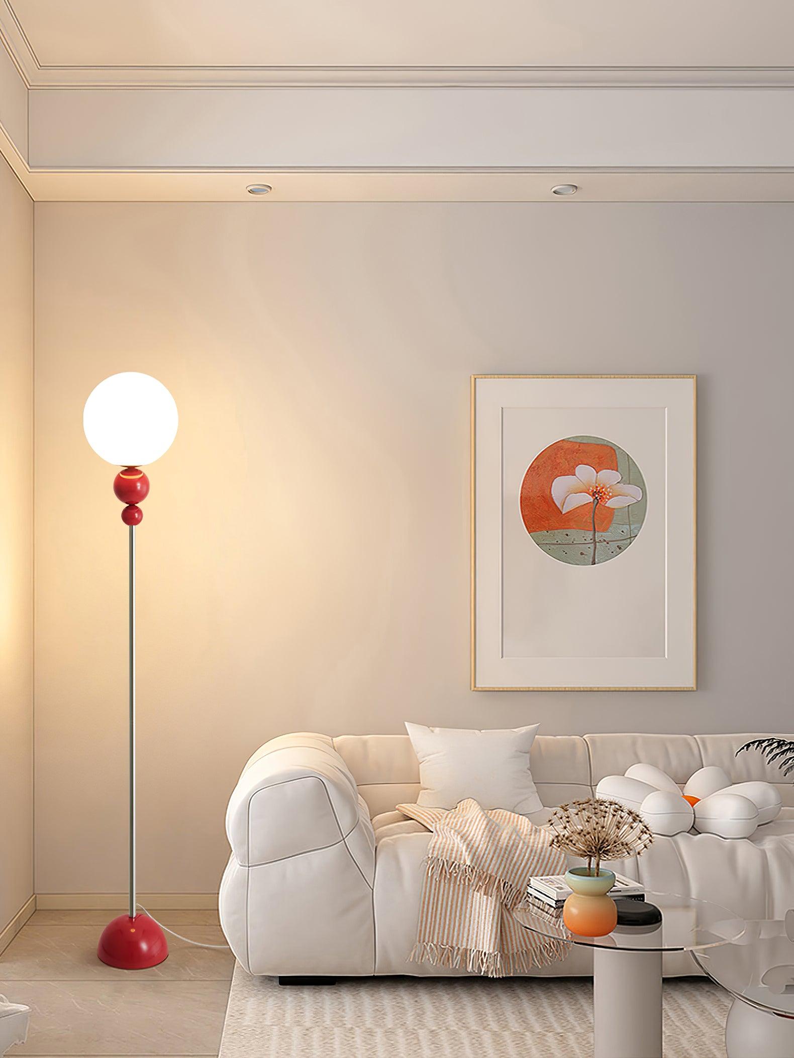 Marbelle | Lampa podłogowa retro o kulistym kształcie
