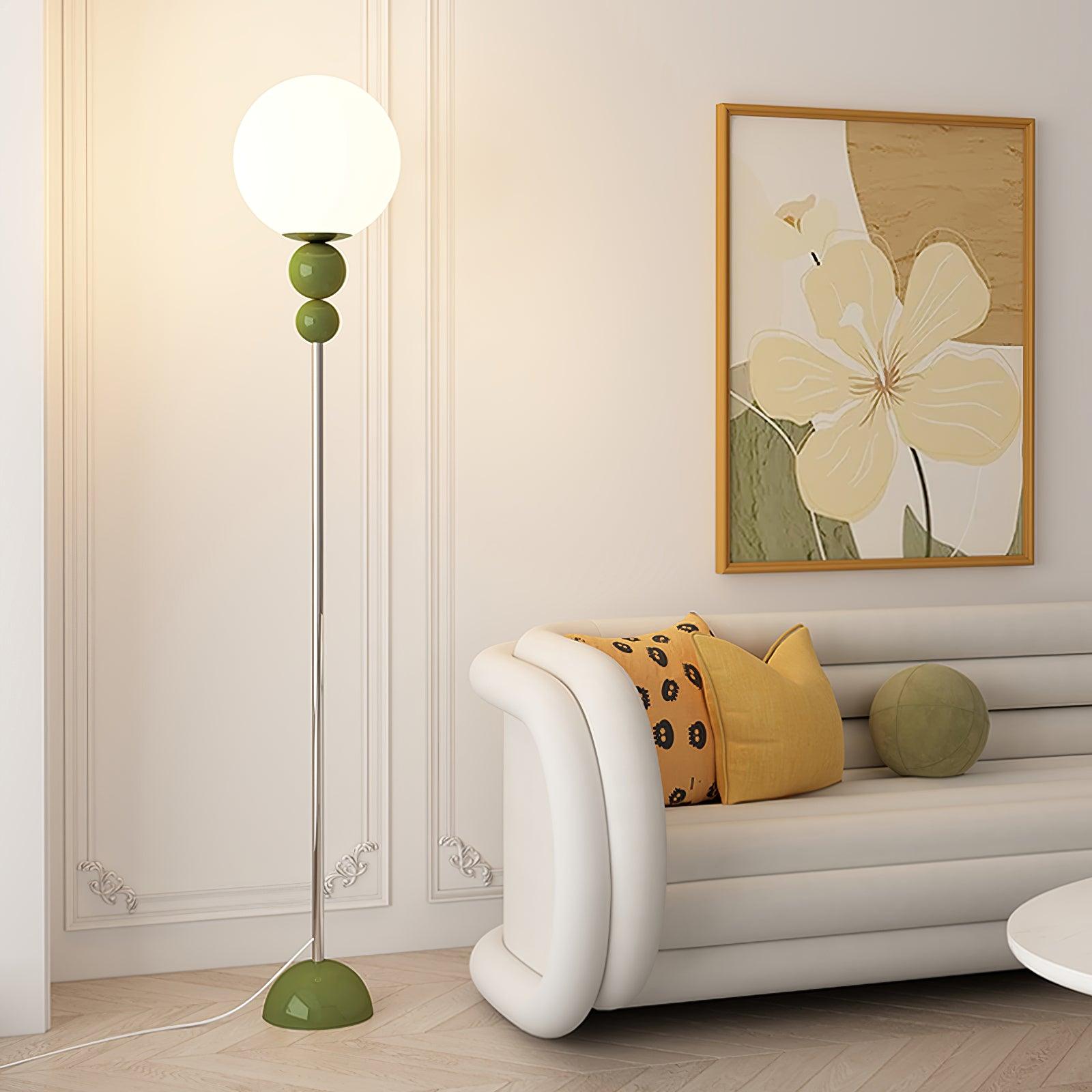 Marbelle | Lampa podłogowa retro o kulistym kształcie