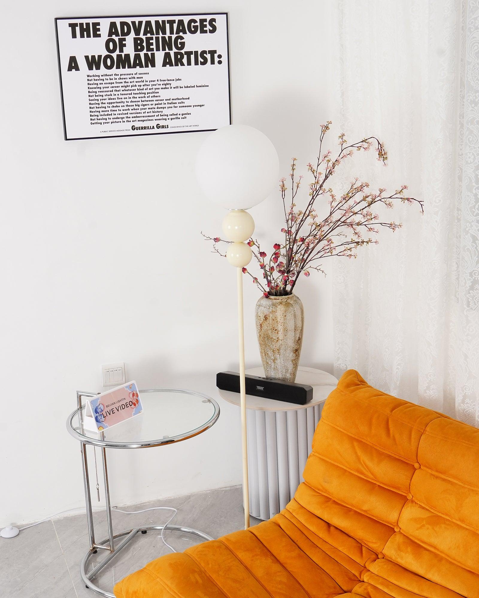 Marbelle | Lampa podłogowa retro o kulistym kształcie