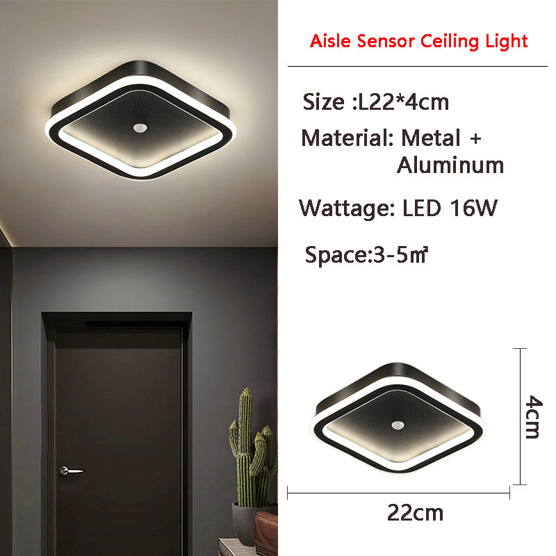 Zerian | Kwadratowa lampa sufitowa z ramką LED